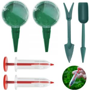 Lot de 6 Distributeurs de Semences Miniatures - Outil de Jardinage Manuel, Semoir à Graines Précis pour Petites Graines, Légumes, Fleurs, Kit de