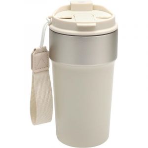 Mug Isotherme Cafe 500ml, Gobelet Isotherme avec Paille et Sortie, Acier Inoxydable Tasse Isotherme pour Cafe, Double Paroi Mug Thermos R&eacute;utilisable,