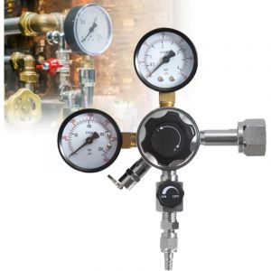R&eacute;gulateur De Pression Co2,D&eacute;tendeur Bi&egrave;re,R&eacute;ducteur De Pression Co2 De F&ucirc;t,Double Manom&egrave;tre W21,8,Pression De Service 0-60 Psi,Pour Distributeurs De