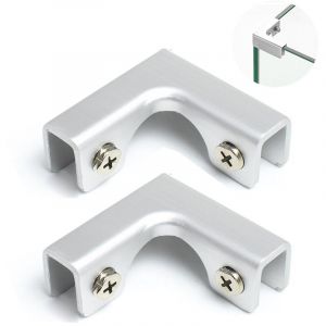 Fitags - Pcs Équerre de Fixation 90 Degrés à Angle Droit 50 50 21 mm Angle Droit Support Convient pour Verre de 8-12 mm Bois Panneau en Plastique