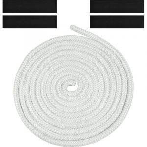 oint Tressé pour Insert et Poêle, 8mm x 3m Joint en Fibre de Verre avec 4 Ruban, Joint Réfractaire, Joint Insert Cheminée pour Poele a Bois,