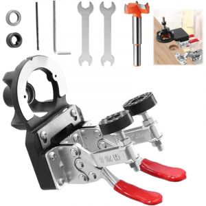 35 mm Gabarit de Percage Charniere, Gabarit de Charniere, Guide M&egrave;che Trois Roulements Outil, Gabarit Percage Charniere, pour Porte Armoires De