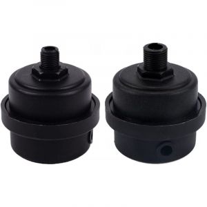 Lot de 2 filtres silencieux en plastique pour compresseurs d'air, compresseurs d'air, chaudières, etc. (1/4" PT 12 mm)