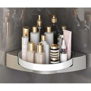 Panier de douche Coin Plateau tournant Salle de bain Organisateur &Eacute;tag&egrave;res Lazy Pas de per&ccedil;age Coin Douche &Eacute;tag&egrave;re Rack pour Salle de Bain