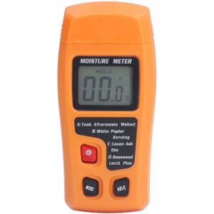 Détecteur d'humidité orange de haute précision de 4 modes de mètre d'humidité en bois pour des cartons de papier de matériaux de construction