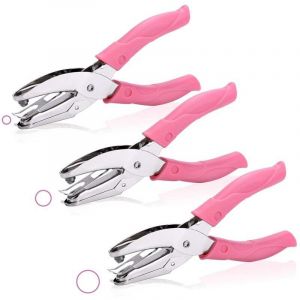 Poin&ccedil;on De Poche, Pince &Agrave; Perforatrice &Agrave; Un Trou Pour Perforateur De Papier En M&eacute;tal Avec Poign&eacute;e Douce, Perforatrice Pour Bureau