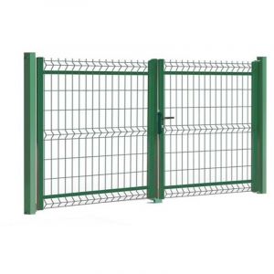 4M - Portail Clôture Maille 200x50 SECUR18-3D L4000 x H1750 Vert RAL6005