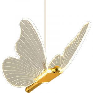 Lampes suspendues modernes de style r&eacute;tro vintage, lustre papillon lustre de chevet luminaires de corde r&eacute;glables salle &agrave; manger chambre salon bar