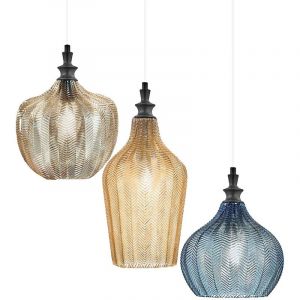 Gea Luce - Lustre moderne cleofe s3 e27 led lampe à suspension en verre multicolore