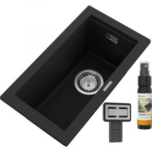 Granitan - granit &eacute;vier &eacute;troit sous plan de travail trop plein rectangle TUGA28