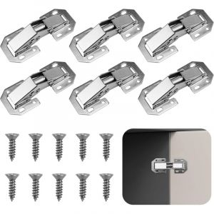 Gotrays - Charniere Porte Placard 50Pi&egrave;ces Charniere Porte Cuisine avec Amortisseur, 90 Degr&eacute;s Charni&egrave;re Invisible pour Placards, Charni&egrave;res
