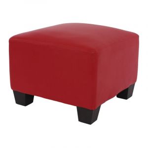 Jamais utilisé] Canapé-élément pouf repose-pied Lyon, modulaire, simili-cuir, rouge