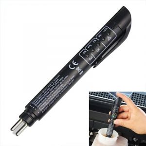 Testeur Liquide de Frein,Testeur Liquide de Frein Voiture,Stylo Testeur Liquide de Frein,Testeur de Liquide de Frein Numérique,5 LED Indicateur Outil