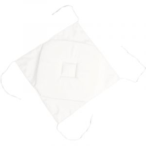 Coussin galette de chaise 4 rabats blanc 40x40cm