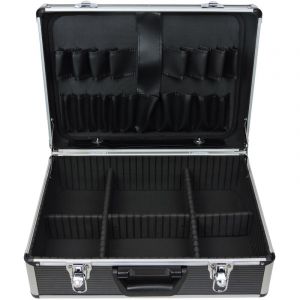 Valise à outils en aluminium - grande capacité - vide - FAMEX 704-L