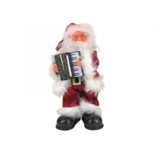 Père Noël Automate Musical H.25cm - Accordéon Silumen
