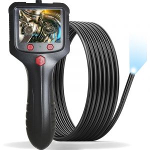 Endoscope Industriel, Caméra Endoscopique 8mm, Caméra d'inspection Endoscope Canalisation 1080P hd étanche IP67 ,Câble Semi-Rigide (5M)