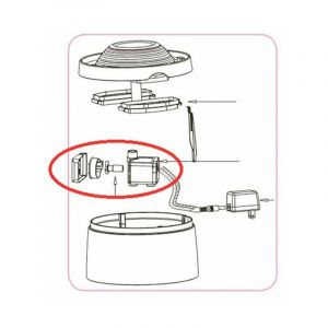 Pompe de rechange pour la fontaine Happy Drink sans transformateur