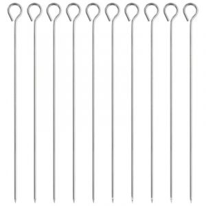 20 Pi&egrave;ces Brochettes pour Barbecue, 35 cm Pic a Brochette, Pique a Brochette, Brochettes &agrave; Viande en Acier Inoxydable, BBQ Brochettes, Brochette