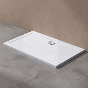 doporro Bac &agrave; douche 70x80 receveur de douche antiglisse rectangulaire blanc Lucia02AR 70x80x4cm