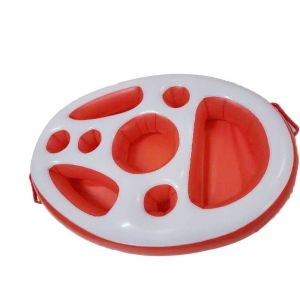 Bar de Piscine Flottant, 8 Trous Bar Flottant Piscine, Gonflables Porte-Boissons, Plateau Gonflable Bar Flottant, Bar Flottant Spa,5070cm(rouge et