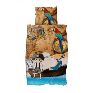 Paris Prix - Parure de Lit Enfant 2 Pièces 'Pirate' 140x220cm Multicolore