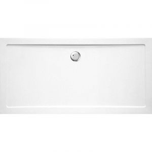 GO par Van Marcke bac de douche en composite plastique 180x90x3.5cm rectangulaire évacuation D90mm sans pieds blanc