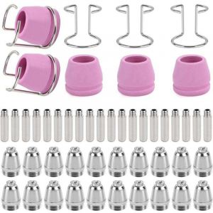 Parkside SG-55 AG-60 WSD-60 Lot de 50 accessoires pour coupe-plasma, buse de d&eacute;coupe plasma, buse et &eacute;lectrode