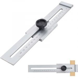 Trusquin de Tra&ccedil;age, 200mm Plage de Mesure Jauge de Marquage en Acier Inoxydable, Trusquin de Menuisier, Jauge de Trait de Pr&eacute;cision, Outils de
