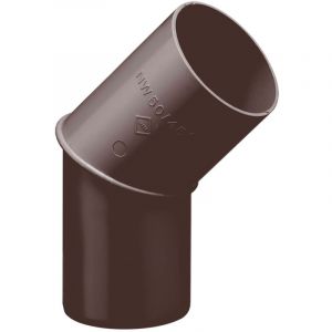 Coude de tuyau de pluie 45 degr&eacute;s pour tuyau de descente, raccord en pvc Accessoires de goutti&egrave;re, montage simple par embo&icirc;tement, Made in Germany