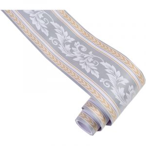 Frise de papier peint, autocollante, imperm&eacute;able, en PVC, 10 m x 12 cm, bordure, d&eacute;corative, convient pour armoire de cuisine, bordure de plafond