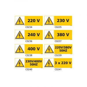 Signaletique.biz France - Panneau et Pictogramme de Signalisation danger &eacute;lectrique - C0240 - 210 x 75 mm