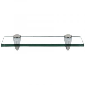 Vingo - swanew Étagère murale Verre,Tablette en verre de salle de bain 30 x 10 cm 8 mm Transparent