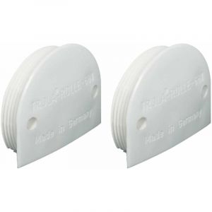 Cyclingcolors - 2x Chariot pour portes coulissantes linéaires à enfoncer Ø35mm avec axe renforcé et galet convexe plastique blanc Galet Armoire