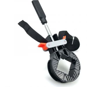 Presse &agrave; Cadre 4 Coins, 4m de Cadre R&eacute;glable,Angle de sangle multifonctionnel,Outils de menuiserie pour tiroirs &agrave; cadres photo （Noir）