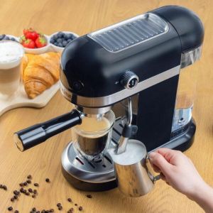 Zelmer ZCM 7295 machine &agrave; piston noir r&eacute;tro 1350 W