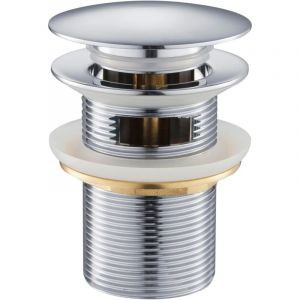 Bonde pour baignoire autoportante, avec trop-plein en acier inoxydable, finition chrom&eacute;e, kit de bouchon de bonde de baignoire compatible avec la