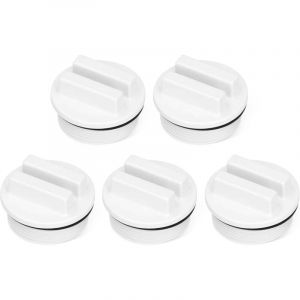 5 pièces Bouchon d'hiver pour Piscine,bouchon skimmer piscine, Bouchon de Retour de Piscine 1 1/2' Bouchons de Tuyau de Piscine fileté avec Joint