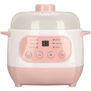 Treetalk - Mijoteuse, 200W 1L Petite Mijoteuse avec Pot Intérieur en Céramique Température et Durée Réglables Mini Marmite électrique Automatique