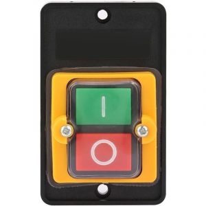 Commutateur à Bouton Poussoir, AC220V / 380V 10A Bouton Poussoir Étanche Interrupteur Sécurité Interrupteur à Bouton-Poussoir ON/OFF pour Machines