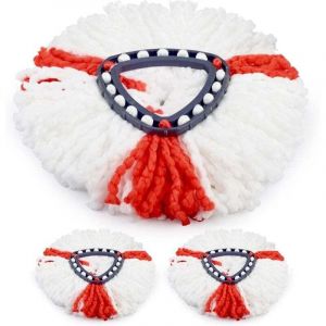 3 Pcs Recharge Serpill&egrave;re pour T&ecirc;tes de Balai Compatible avec Vileda Turbo EasyWring and Clean - Remplacement Serpilli&egrave;re Seule en Microfibre &agrave;