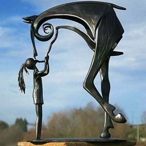 Tuserxln - Statue de cheval en métal Sculpture Art Maison moderne Ornements de bureau Figure Craft(B)