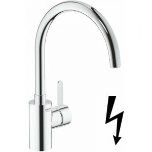 Grohe &ndash; Mitigeur monocommand&eacute; pour &eacute;vier &ndash; Bec haut orientable &ndash; Hauteur 354 mm &ndash; Finition chrome &ndash; Cartouche c&eacute;ramique SilkMove 35 mm
