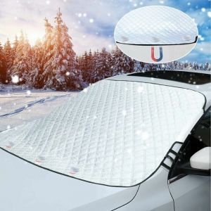 Ulisem - Protege Pare Brise Givre, Protection Pare Brise Hiver, Couverture Pare Brise Voiture, 3 magnétique, Universelle pour Voiture Anti Givre,