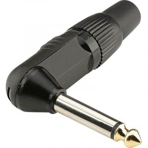 Hicon - Jack 6.35 mm mâle, coudé HI-J63MA06 Nombre de pôles: 2 noir 1 pc(s) S195991