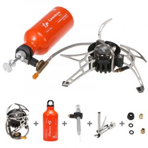 Lifcausal - Réchaud polycombustible pour camping avec bouteille essence 500ml compatible diesel/alcool