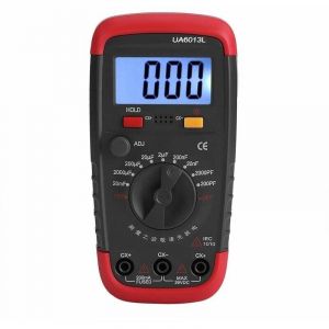 Professionnel Capacimetre, Testeur de num&eacute;rique condensateur 0,1 pF - 20000uF avec capacim&egrave;tre avec r&eacute;tro&eacute;clairage LCD et veste de protection Max 1999