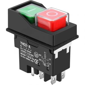 YH02 A KLD28 Interrupteur de s&eacute;curit&eacute; &eacute;lectromagn&eacute;tique &eacute;tanche pour b&eacute;tonni&egrave;re et machines d'atelier 5 broches 200 V 250 V 16 A IP55