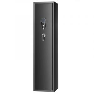 Coffre-fort pour fusils pour 5 fusils, coffre-fort pour fusils équipé d'un clavier numérique et d'une serrure, armoire de rangement pour armes à feu