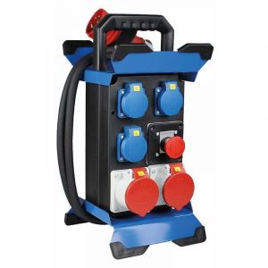 COFFRET DE CHANTIER STECKY 11kW 3 PRISES NF 2P+T / 2 PRISES CEI 3PNT/16A/400V IP44 c&acirc;ble 2,50m